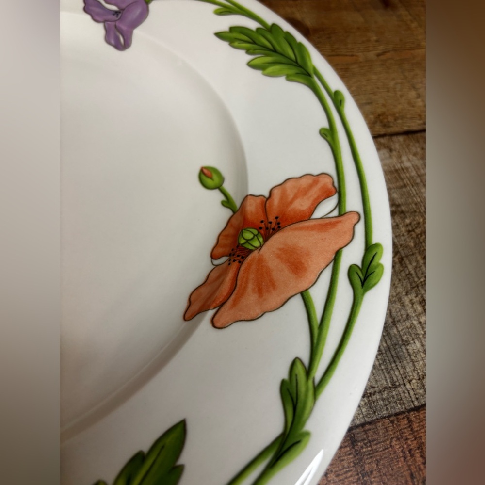 Villeroy & Boch AMAPOLA Chop Plate Round Serving Platter 12.5" Poppies - Picture 7 of 9